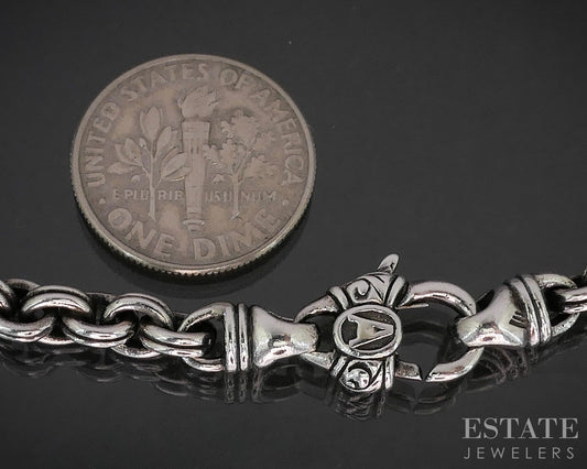 Sterling Scott Kay Double Cable Link Chain Mens Bracelet 15g 8.5"L p16485