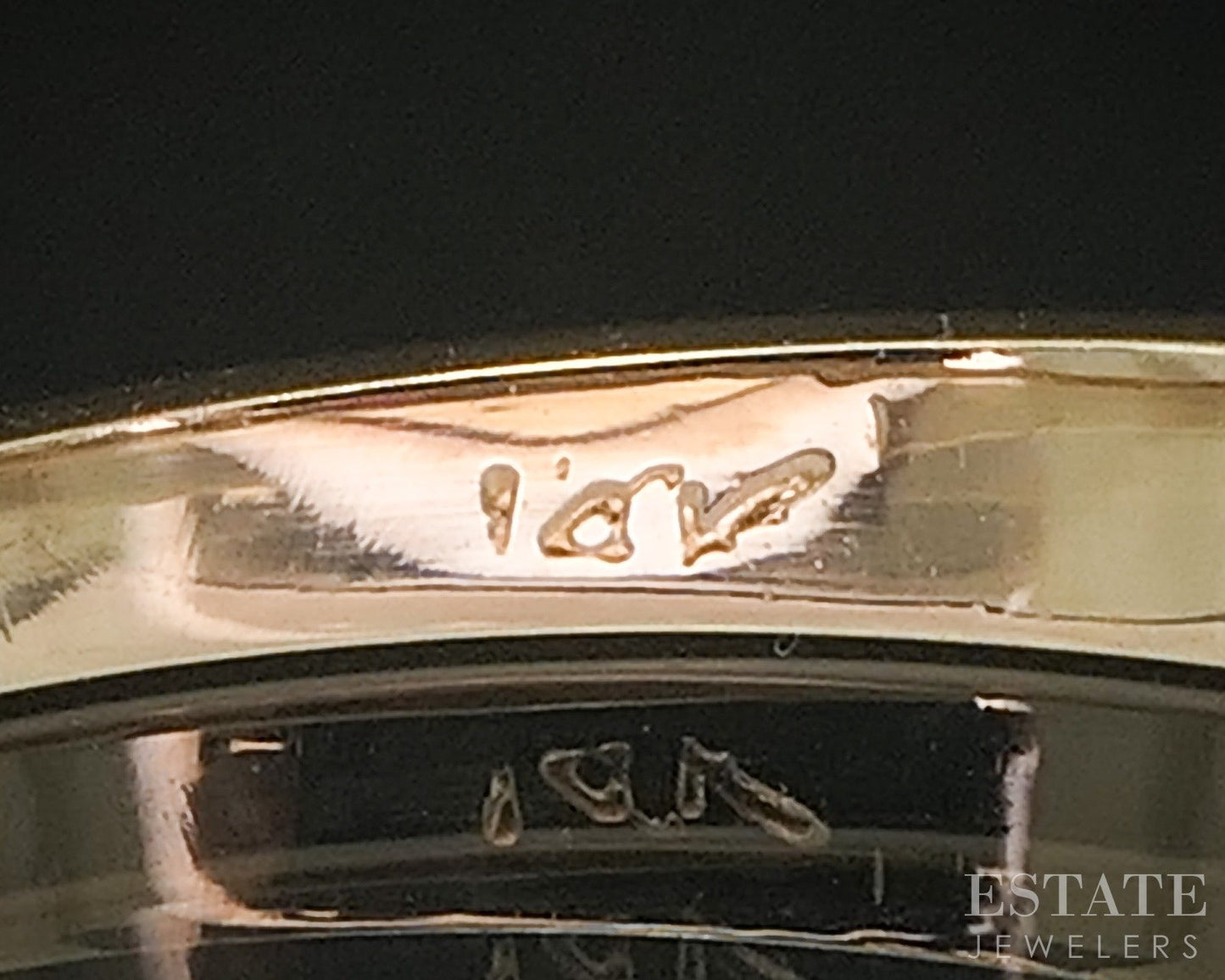 14k Yellow Gold Natural Ruby & Diamond Ladies Band Ring 2.3g p16782