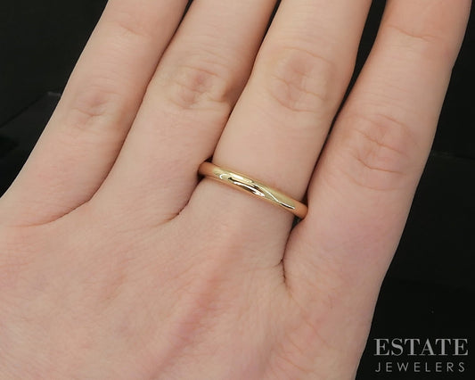 Antique 18k Yellow Gold 2.6mm Smooth Ladies Wedding Band 4.7g p16696