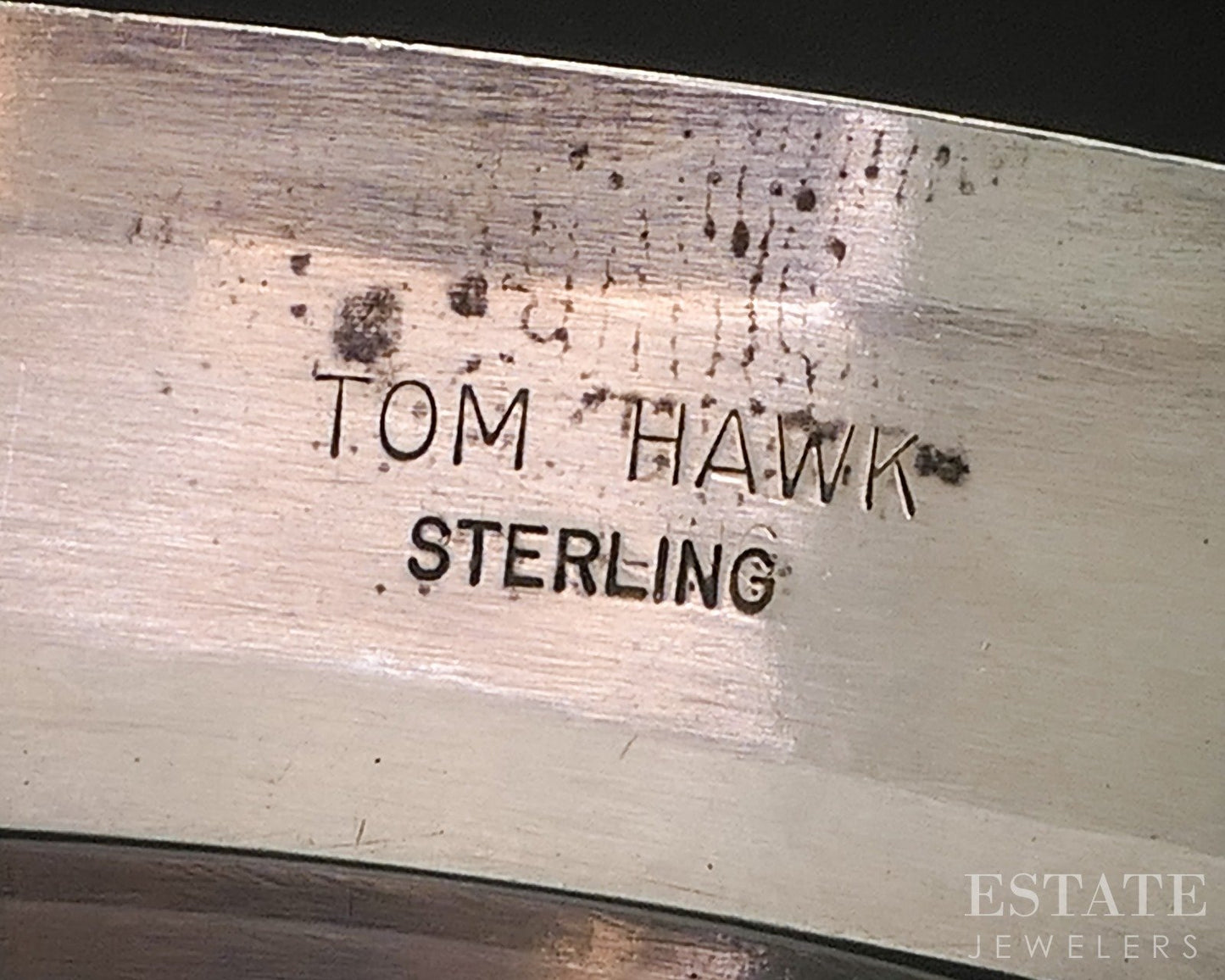 Vintage Sterling Navajo Tom Hawk 3 Row Rail Cuff Bracelet 49g p20292