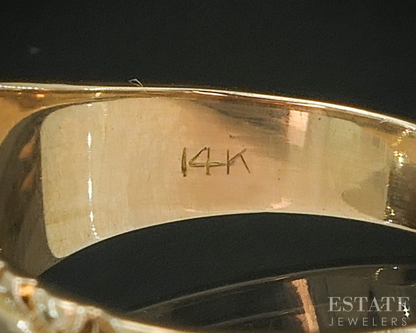 Antique Victorian 14k Yellow Gold .24ct Diamond Solitaire Belcher Ring p17298