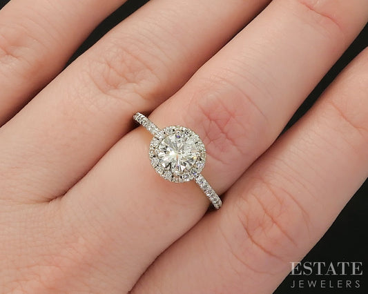 14k Yellow & White Gold Round Natural 1.60ctw Diamond Engagement Ring p18749