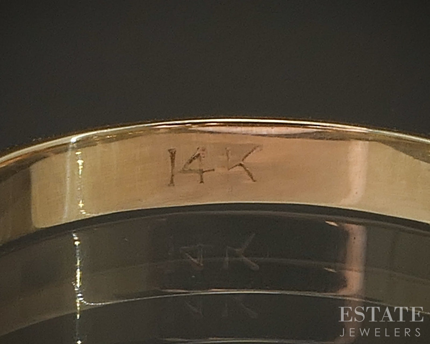 Antique 14k Yellow & White Gold 2.6mm Engraved Ladies Wedding Band 1.9g p16458b