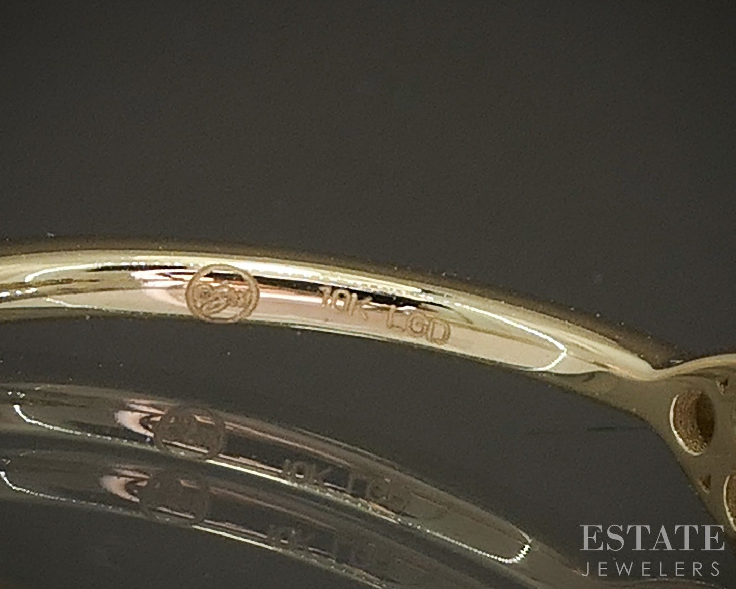 10K Yellow Gold Lab Diamond Marquise Pave Ring p22546