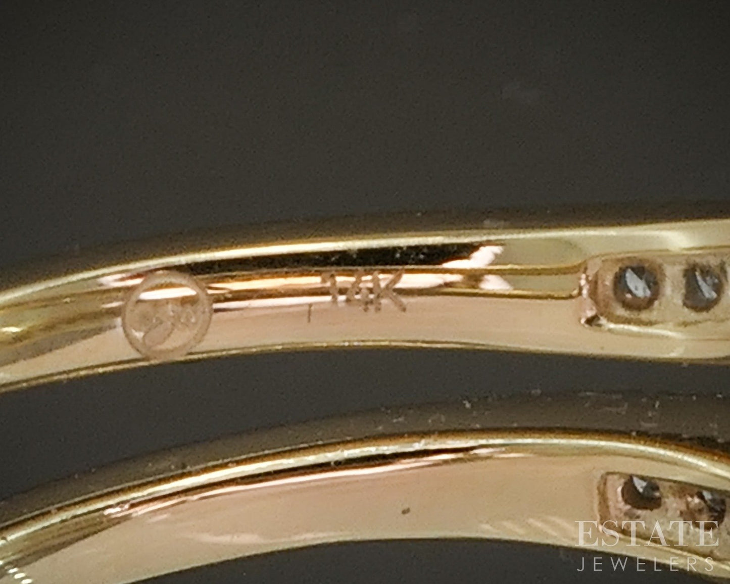 14k Yellow Gold .33ctw Natural Diamond Ring Jacket Guard p22545