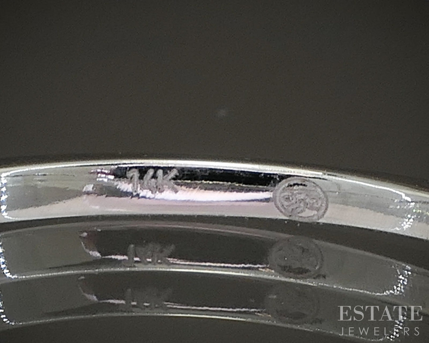 14k White Gold .14ctw Natural Diamond Stackable Band Ring p22560