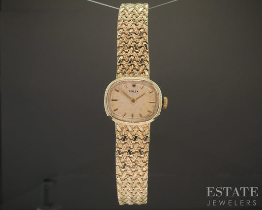 Vintage 1950s Rolex Cal. 1400 14k Yellow Gold Ladies Dress Watch 27g p20332