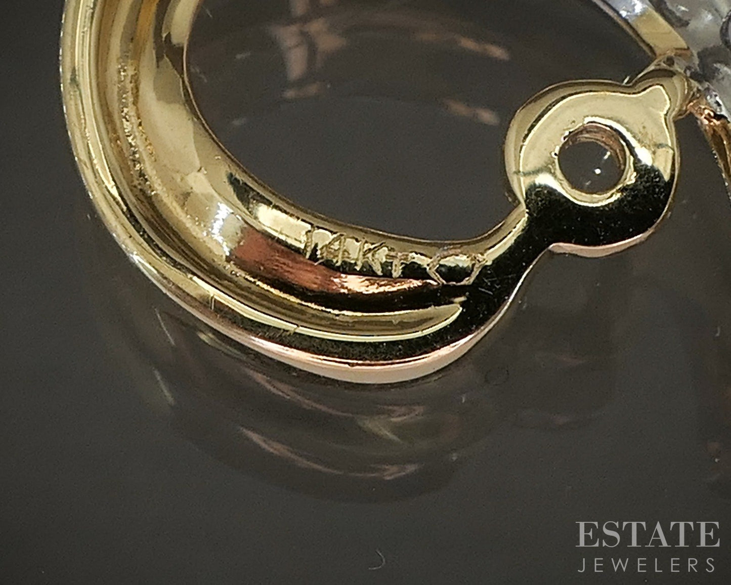 14k Yellow Gold Natural .15ctw Diamond Swirl Stud Earring Enhancers 4.3g p19876b