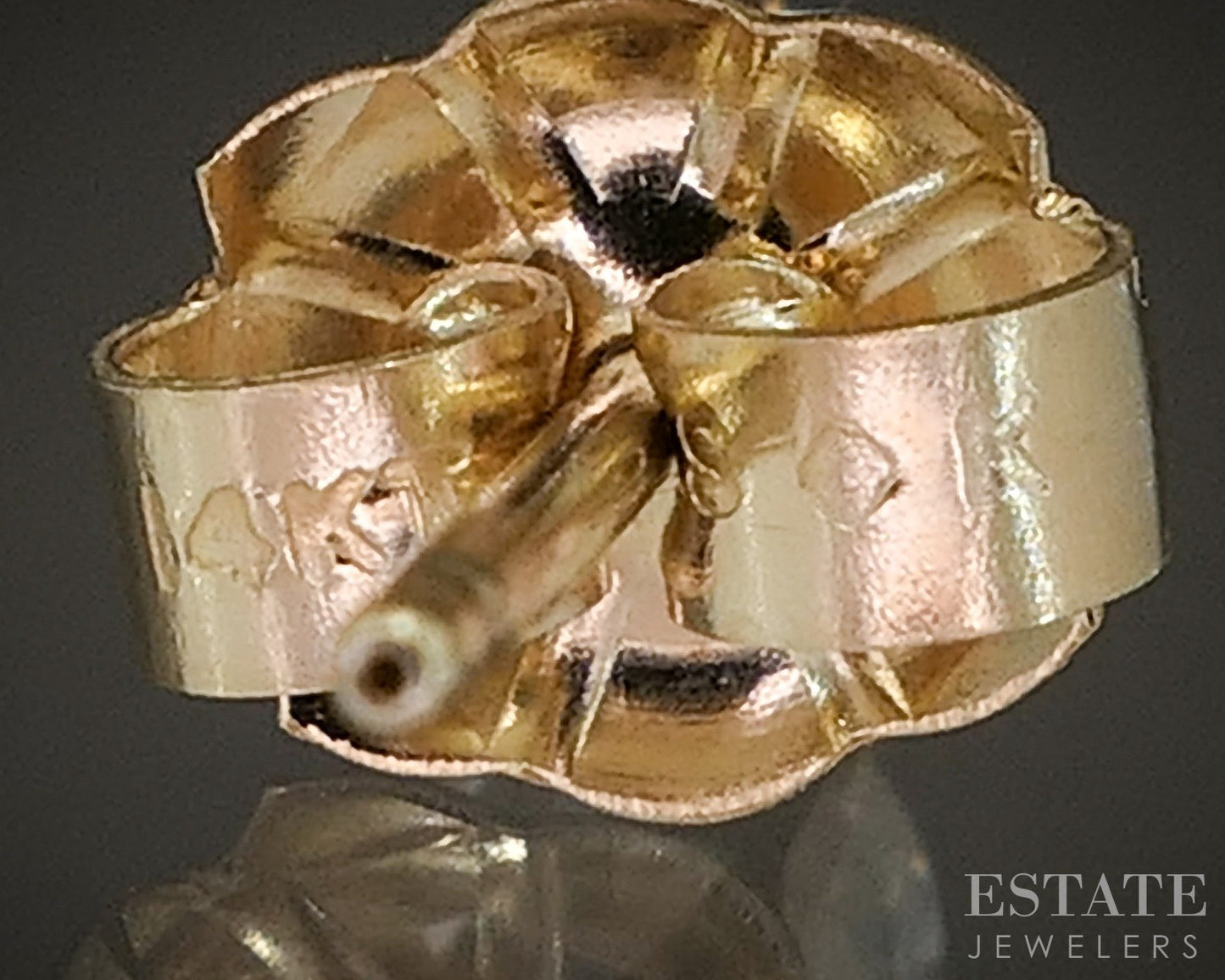 14k Yellow Gold Round Natural .40ctw Diamond Stud Earrings p18821b