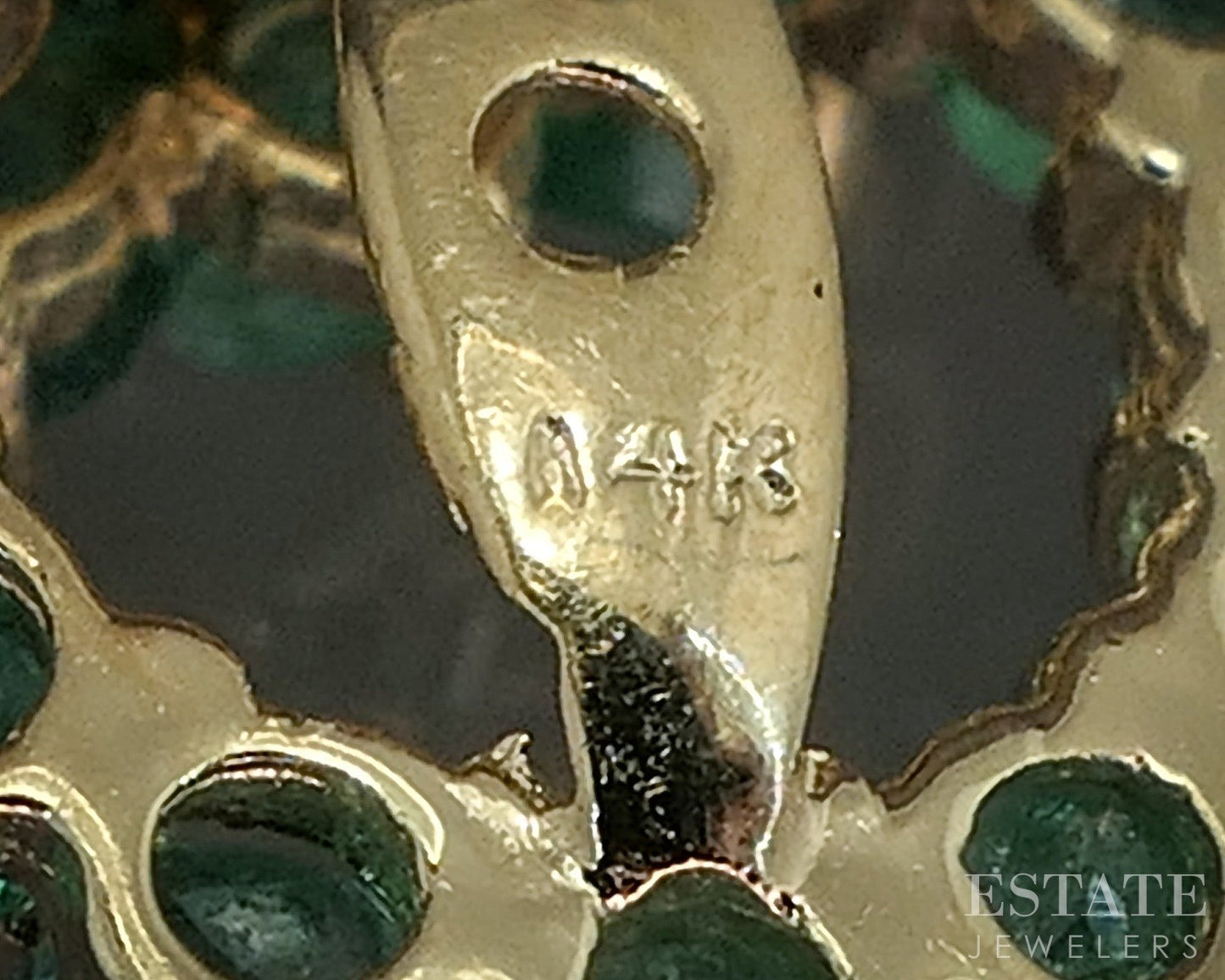 14k Yellow Gold Natural Emerald Stud Earring Enhancers p19479