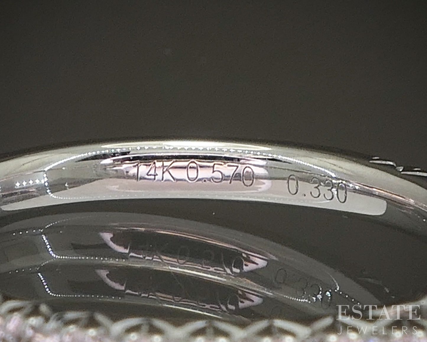 Estate Jewelers "Lucy" Cathedral 0.57ct Oval Diamond Engagement Ring p23499