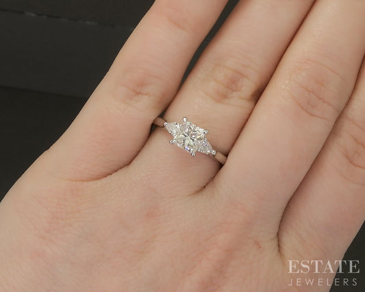 Estate Jewelers "Jane" Past Present Future Diamond Engagement Ring p23491