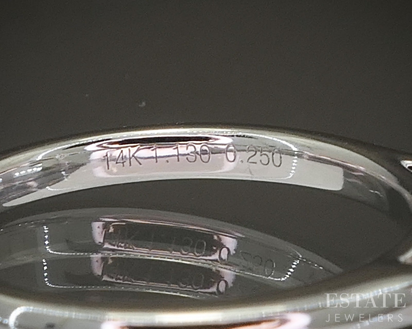 Estate Jewelers "Jane" Past Present Future Diamond Engagement Ring p23491