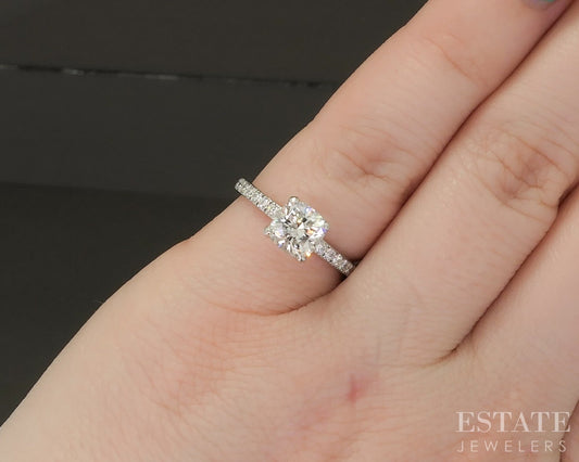 Platinum Tiffany & Co. Novo Cushion 1.11ct Diamond Engagement Ring p22708