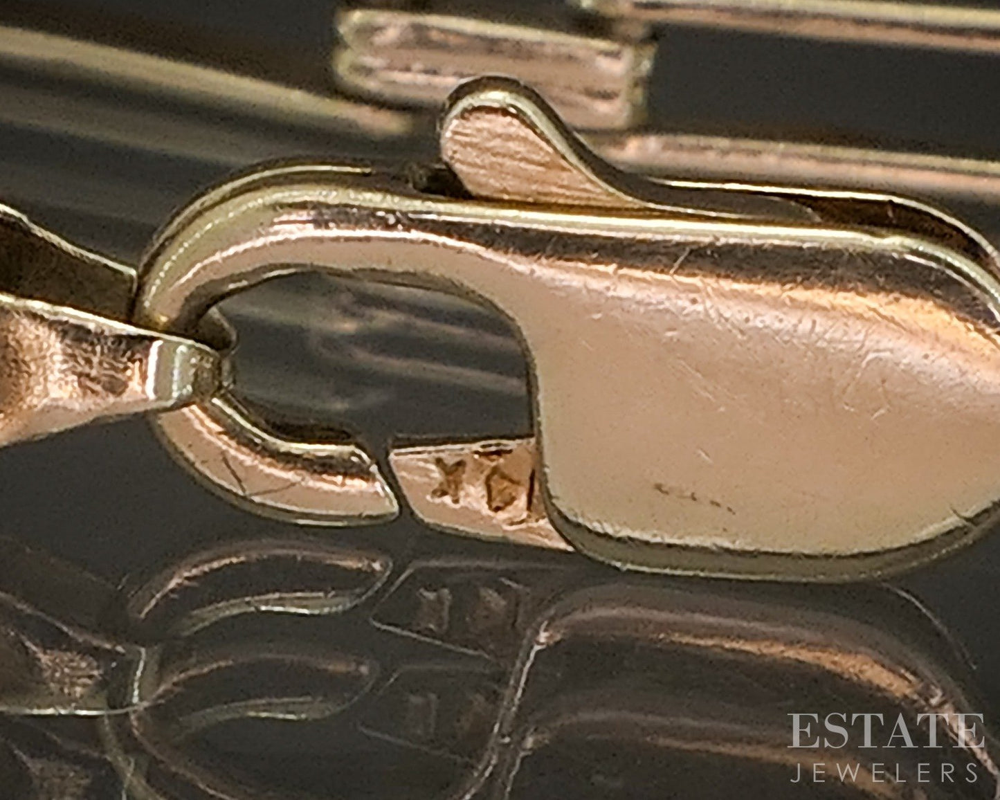 14k Yellow Gold Natural .24ctw Diamond Bar Tennis Bracelet 5.2g 7.25"L p18636b