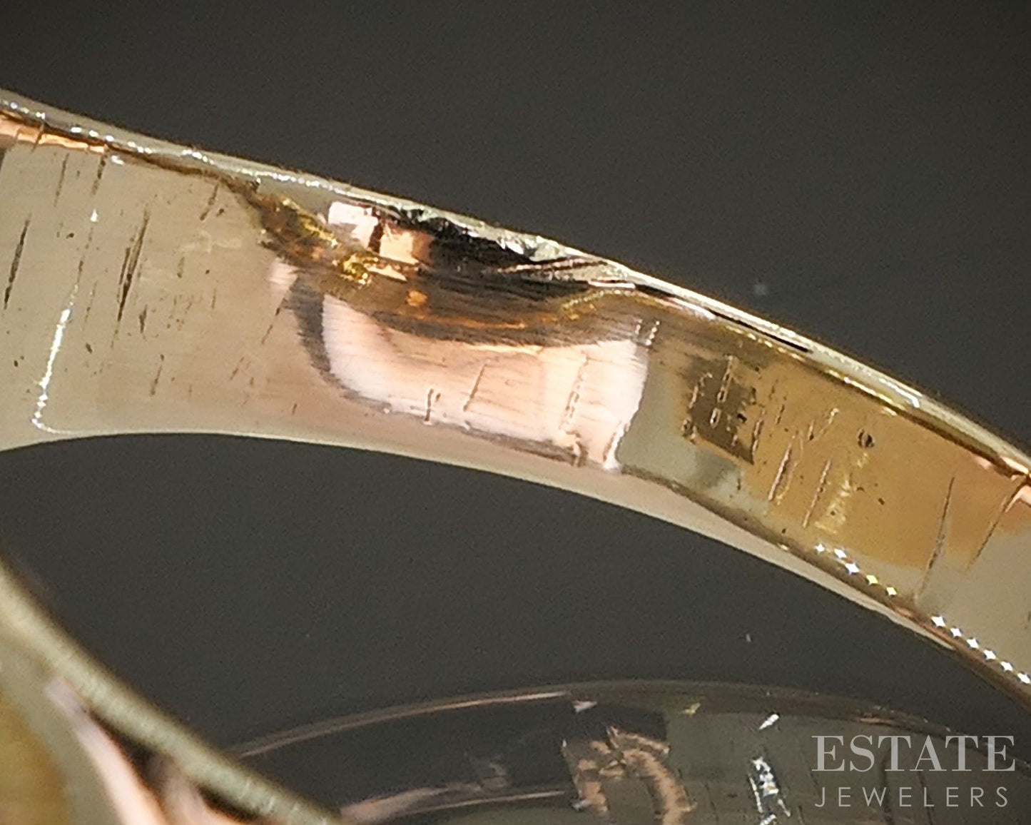 Antique Victorian 14k Yellow Gold Blank Signet Mens Band 4.4g p19598b