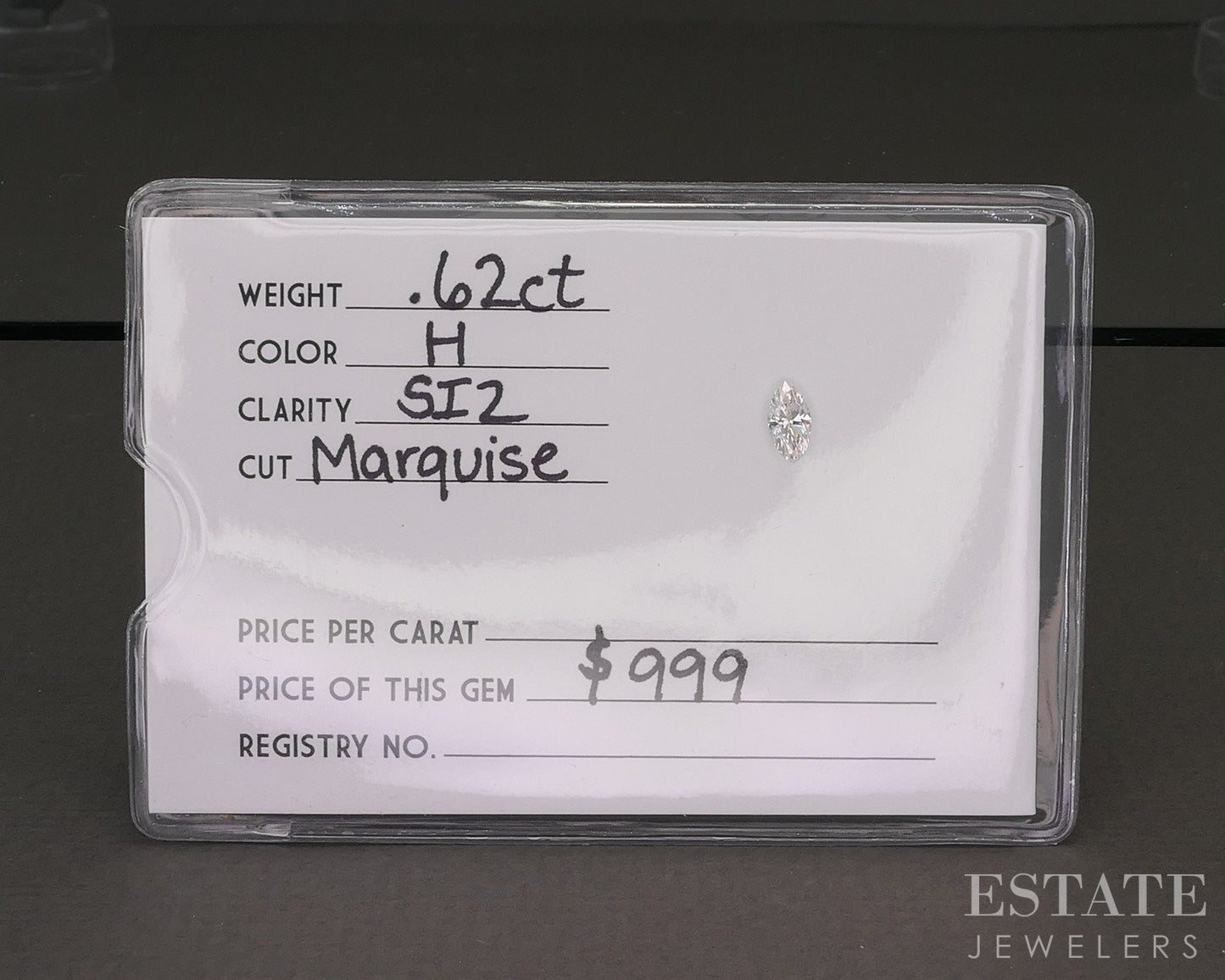 Loose .71ct Marquise Cut Natural Diamond SI2/H p16070