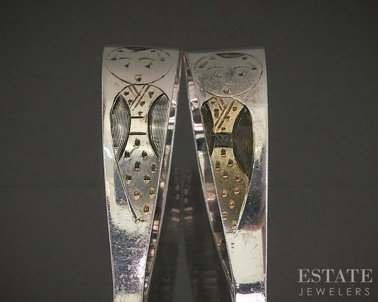 Vintage Sterling Japanese Kokeshi Doll 1960 Fork & Spoon Set 28g p23160