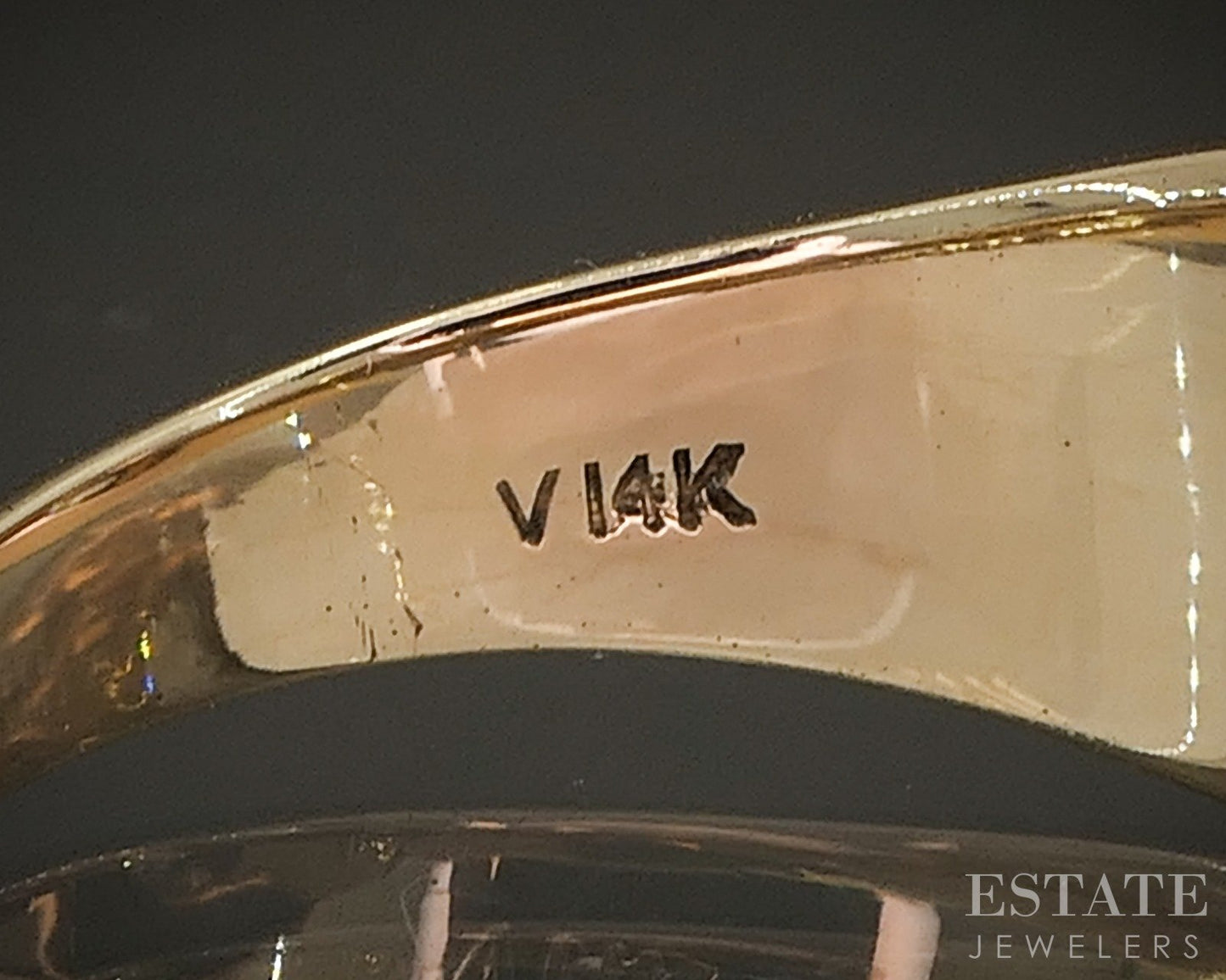 14k Yellow Gold OEC Natural .85ct Diamond Solitaire Gypsy Ring 5.7g p18608
