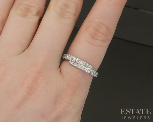 14k White Gold Pnina Tornai Natural 1ctw Diamond Ladies Bypass Band 3.8g p20596