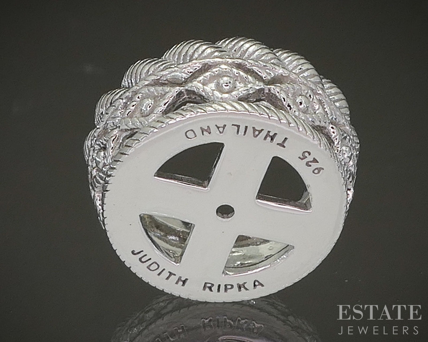 Sterling Silver Judith Ripka Round CZ Jacket Stud Earrings 11.1g p21481