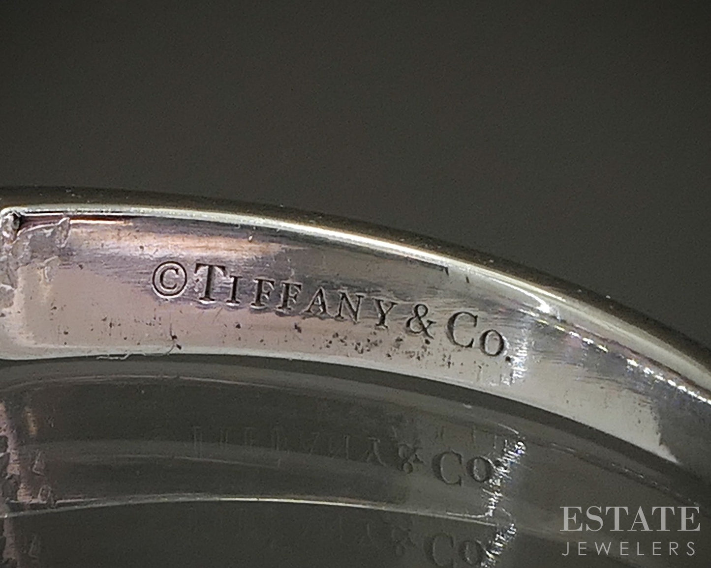 Platinum Tiffany & Co. Natural Pink Sapphire & Diamond Ladies Band 3.7g p24352