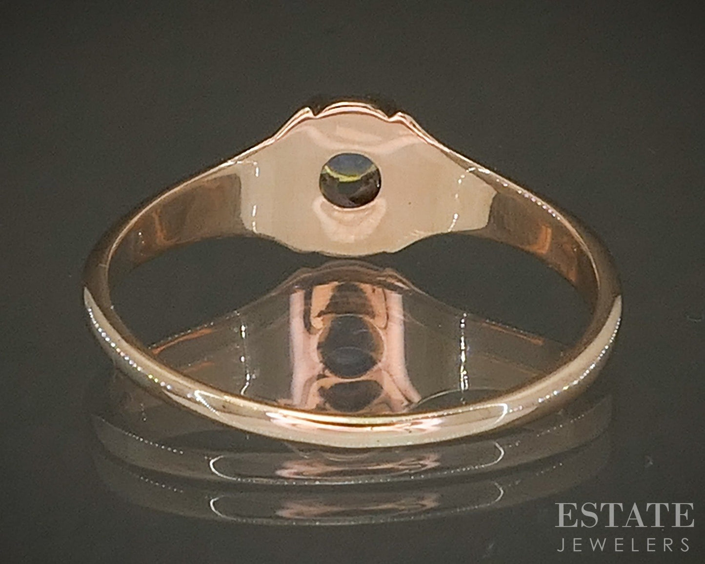 Antique Victorian 10k Yellow Gold Natural Moonstone Belcher Ring 2.0g p52748