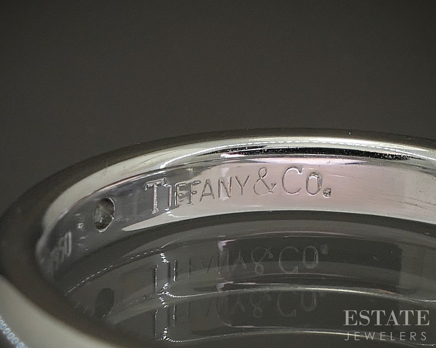 Platinum Elsa Peretti Tiffany & Co. Natural Diamond Ladies Band Ring 5g p22192