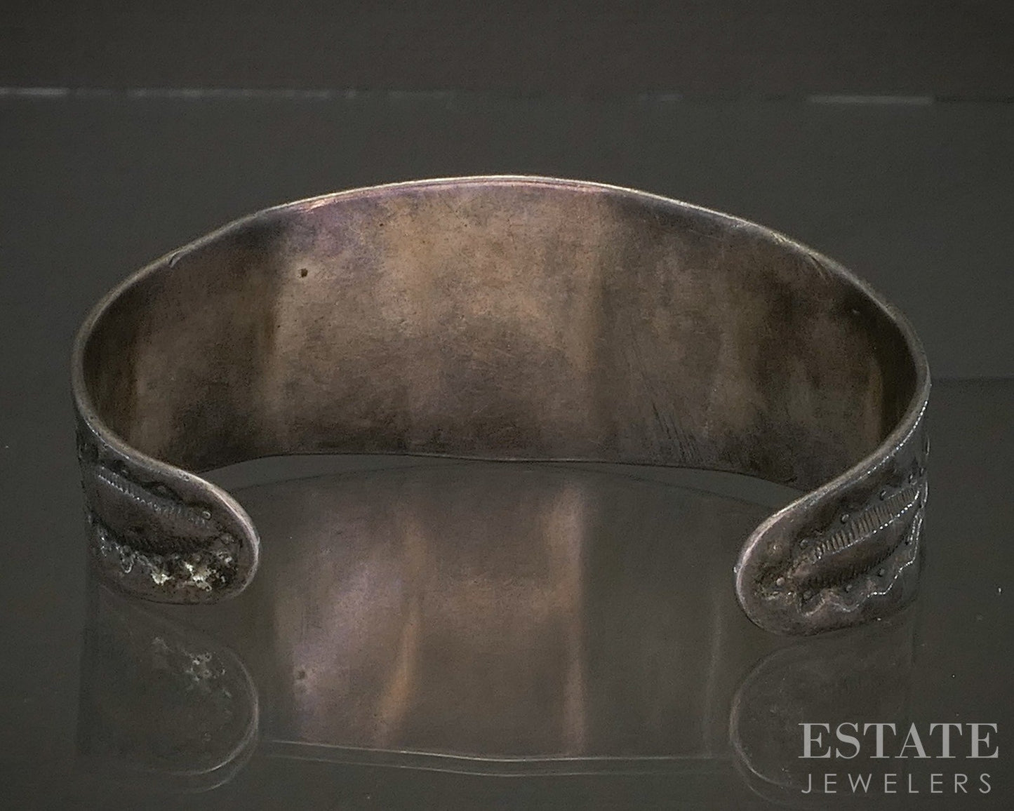 Vintage Sterling Natural Turquoise Fred Harvey Navajo Cuff Bracelet 36g p25424