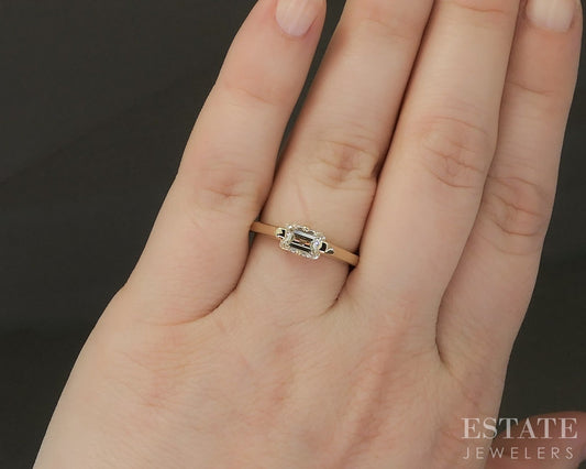 Estate Jewelers "Josephine" 14k Yellow Gold .91ct Diamond Engagement Ring p25702