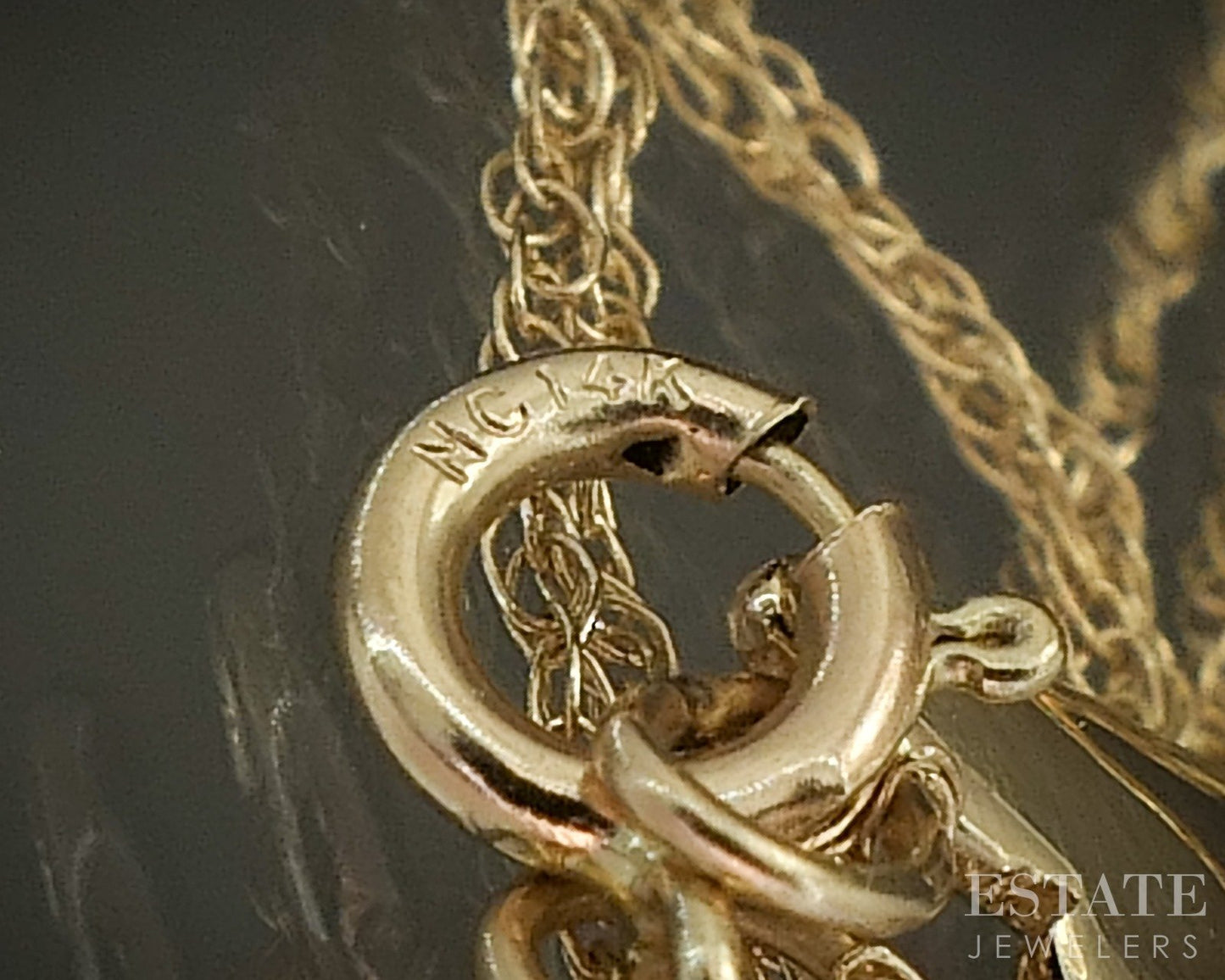14k Yellow Gold Natural Diamond Hummingbird Necklace 2.9g 16"L p21636