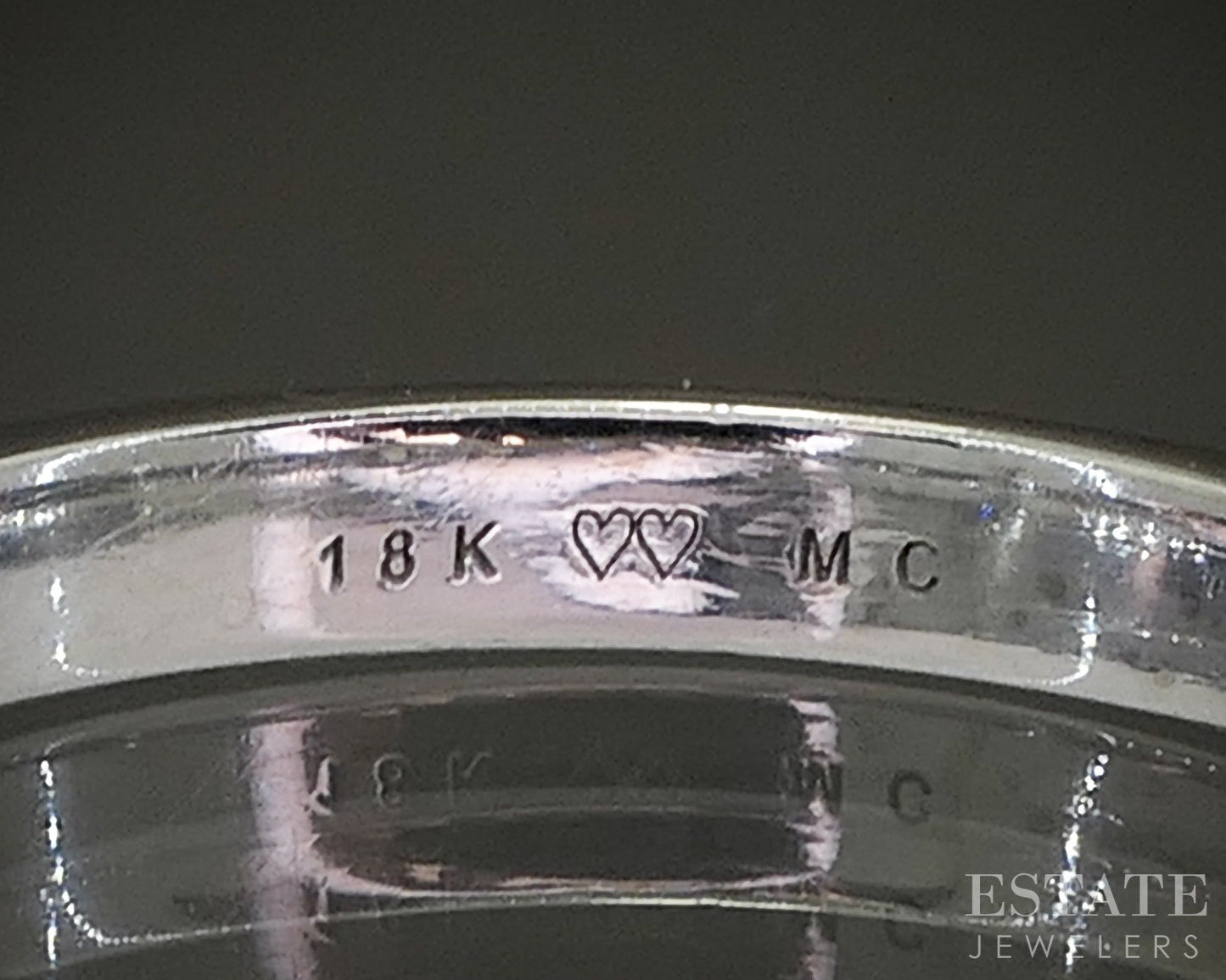 18k White Gold Natural .45ctw Diamond Ladies Wedding Band 2.6g p22829