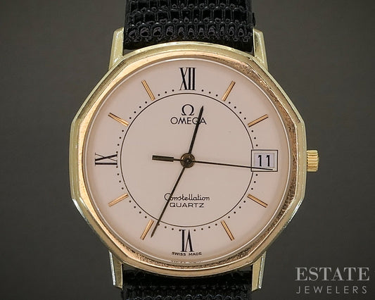 Vintage 1979 Gold Filled Omega Constellation Quartz 196.0174 Mens Watch p24854