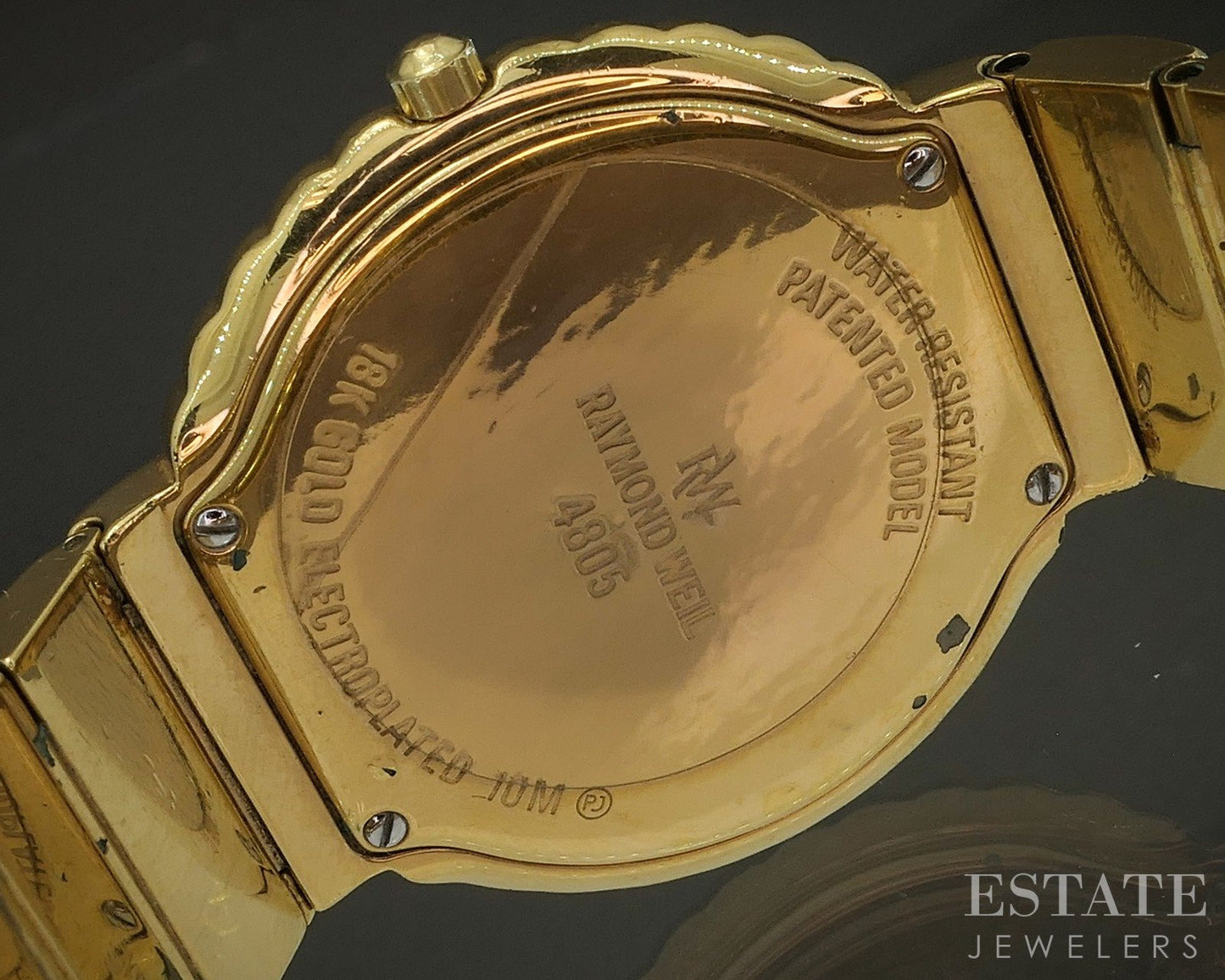 Raymond Weil Geneve Nabucco Date Gold Tone Bracelet Mens Watch p22484