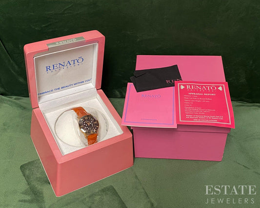 Renato Collezioni Diamond Alligator Strap Ladies Watch p26508