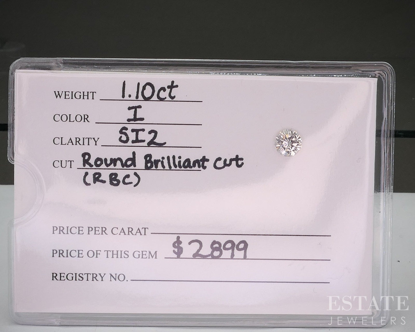 Loose 1.10ct Round Cut Natural Diamond SI2/I p26165