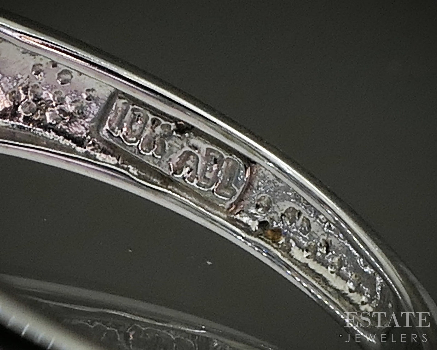 10k White Gold Natural Blue Sapphire & Diamond Ladies Band Ring 2.9g p24901