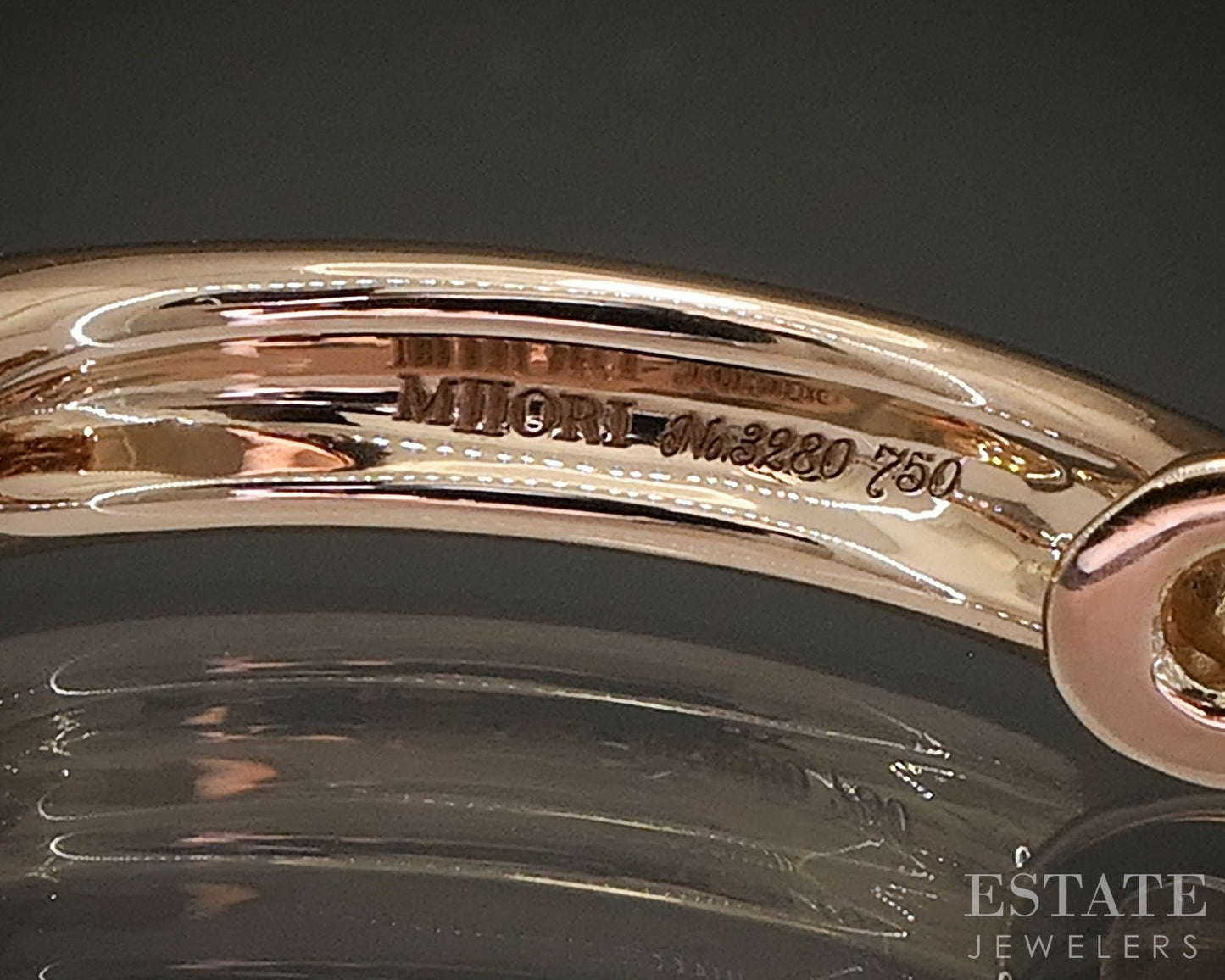 18k Rose Gold Miiori Natural Ruby & Diamond Hoop Earrings 6g p24432