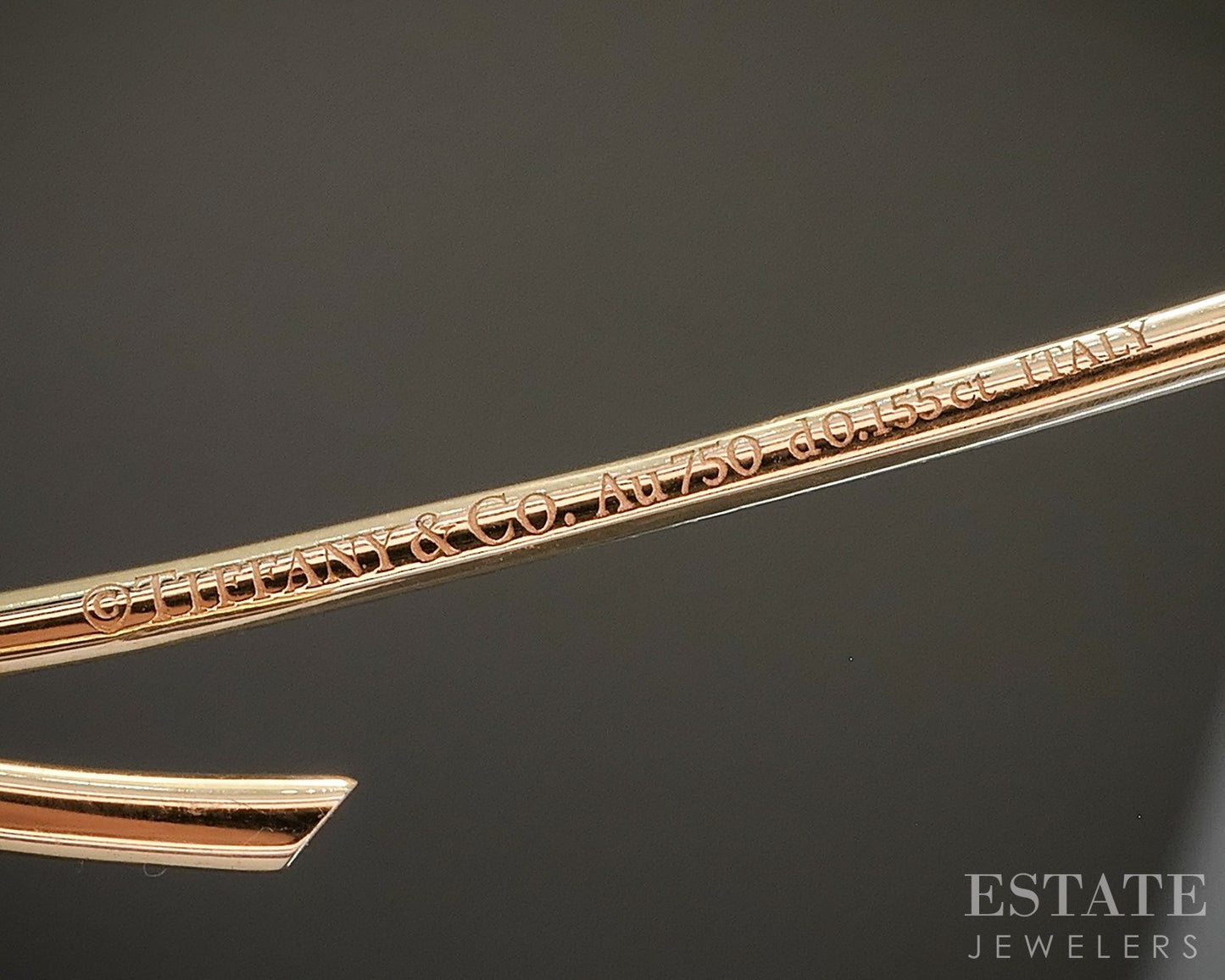 18k Rose Gold Tiffany & Co. Natural .31ctw Diamond Knot Earrings 8.1g p24035