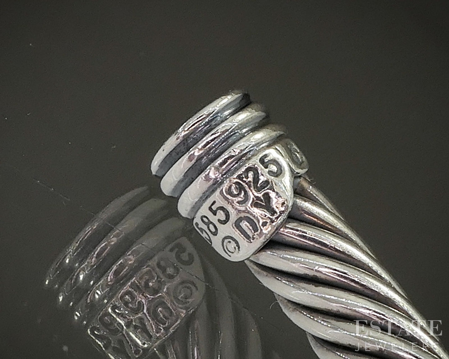 14k & Sterling David Yurman X 5mm Ladies Cuff Bracelet 27g p25557