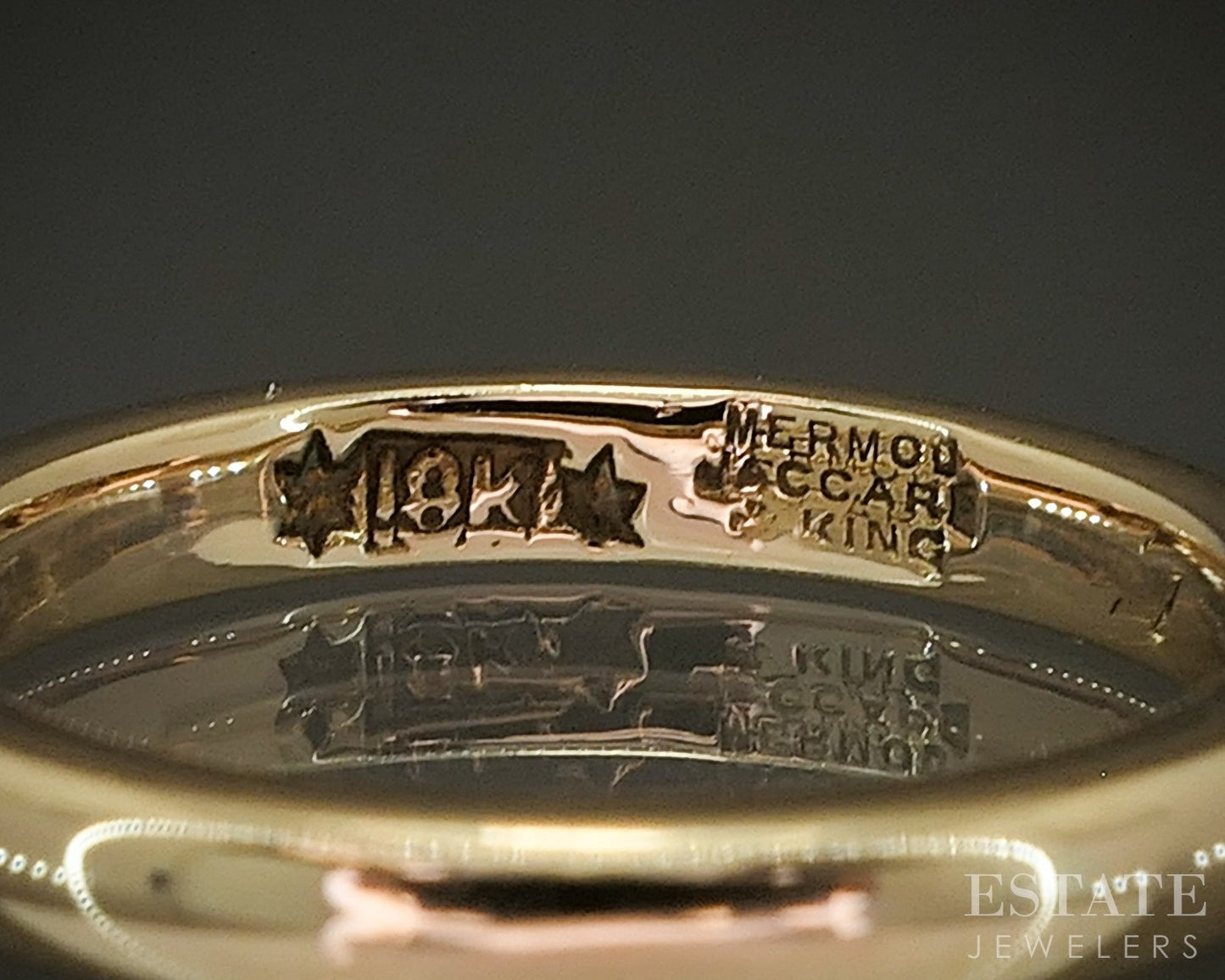 Vintage 18k Yellow Gold Mermod Jaccard King Ladies Wedding Band 3.8g p24514b