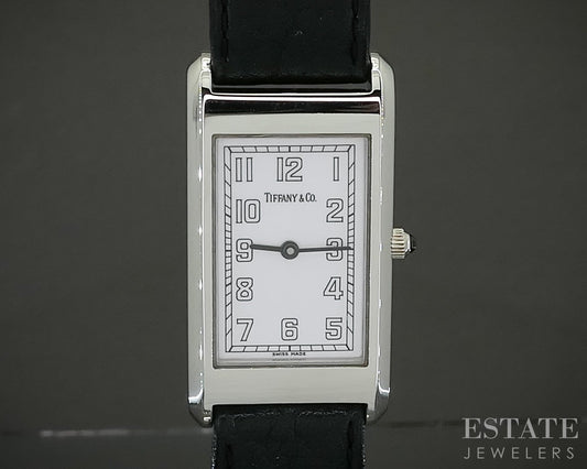 Tiffany & Co Stainless Tank Ladies Watch p18194