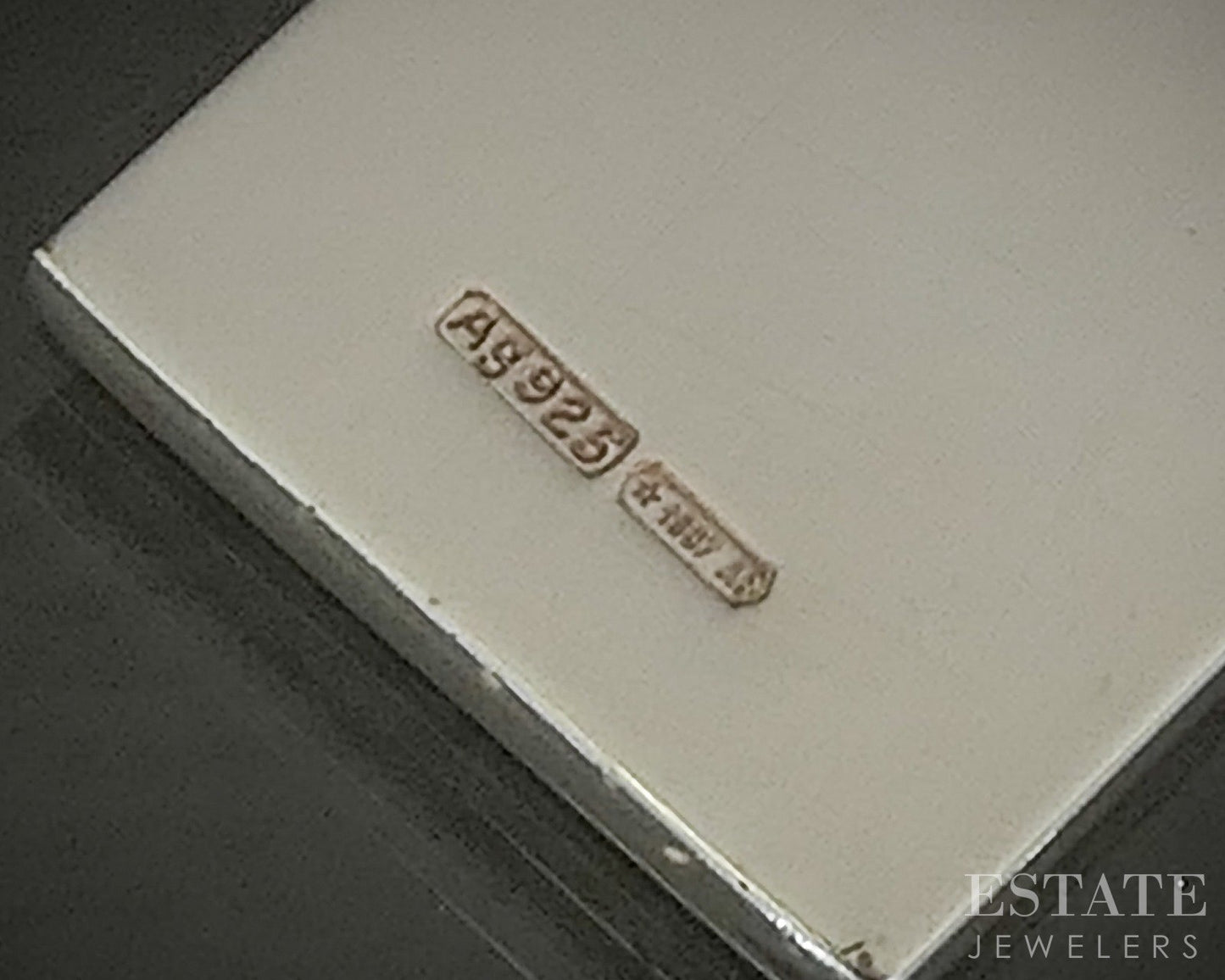 Sterling Silver Gucci Logo Rectangle Pendant 8.7g p16846