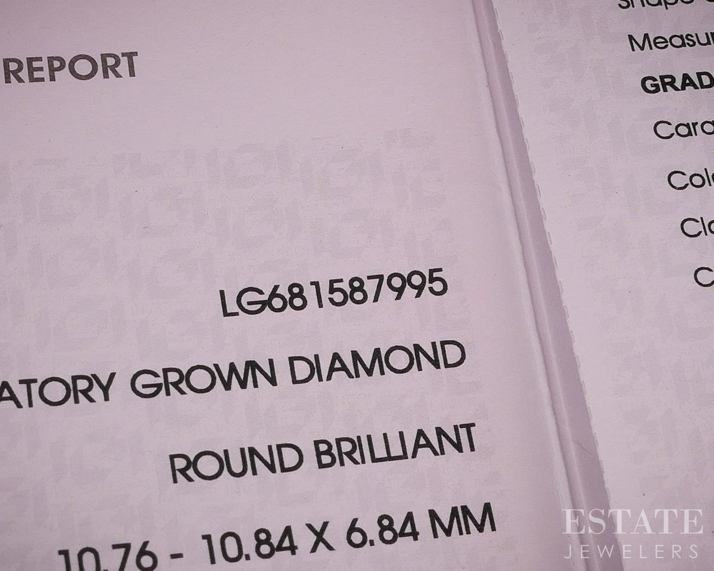 Platinum Round IGI Lab Created 5.02ct Diamond Solitaire Necklace 22"L p25727