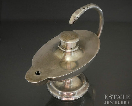 Vintage Sterling Silver Mexican Aladdin's Lamp Cigar Lighter 89.1g p25589