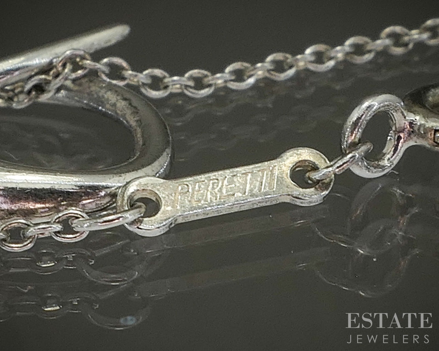Sterling Silver Tiffany & Co. Elsa Peretti Letter C Necklace 1.8g 16"L p25190