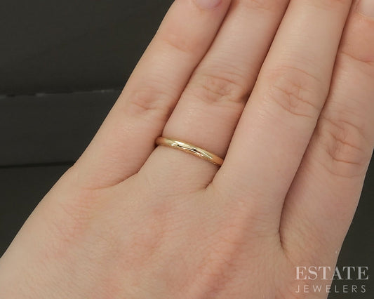 Antique 14k Yellow Gold 2.2mm Engraved Ladies Wedding Band 1.6g p24796