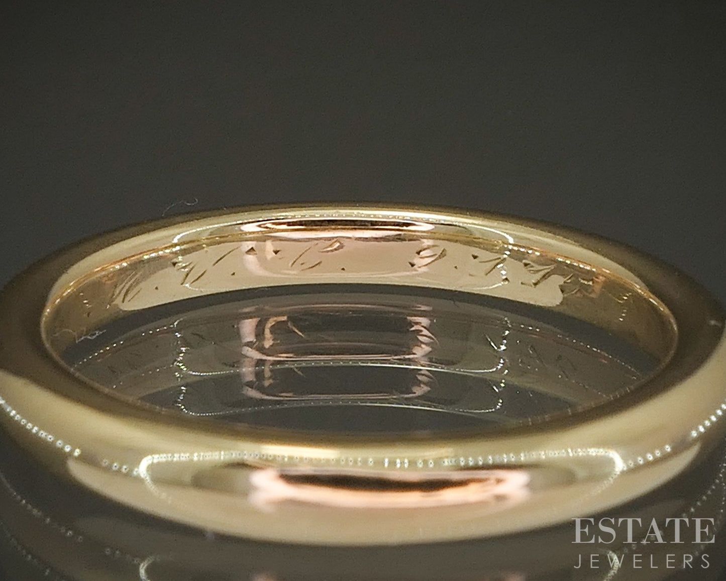 Antique 18k Yellow Gold 2.6mm Smooth Ladies Wedding Band 4.7g p27059
