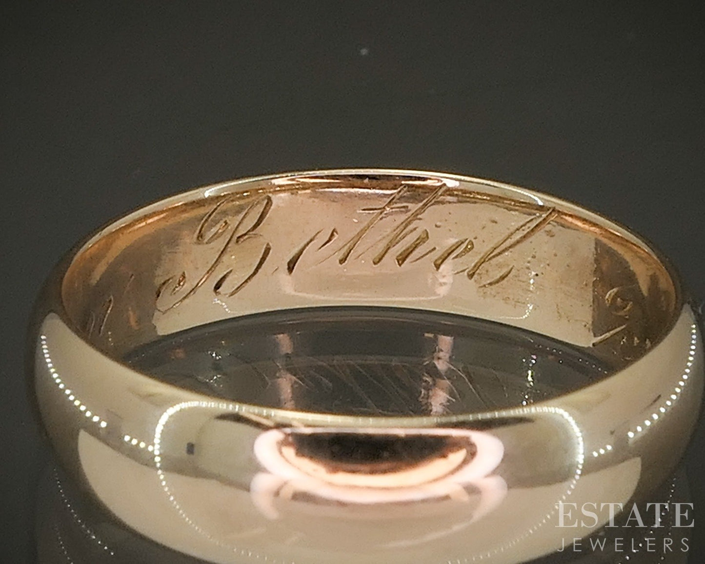 Antique 14k Yellow Gold 4.6mm Smooth Wedding Band 3.6g p27519