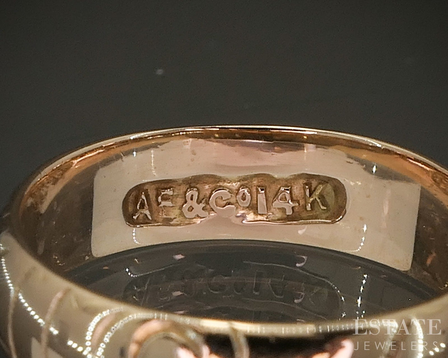 Antique 14k Yellow Gold 4.7mm Adolph Frankav & Co Wedding Band 3g p27517